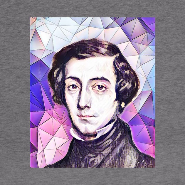 Alexis de Tocqueville Pink Portrait | Alexis de Tocqueville Artwork 8 by JustLit